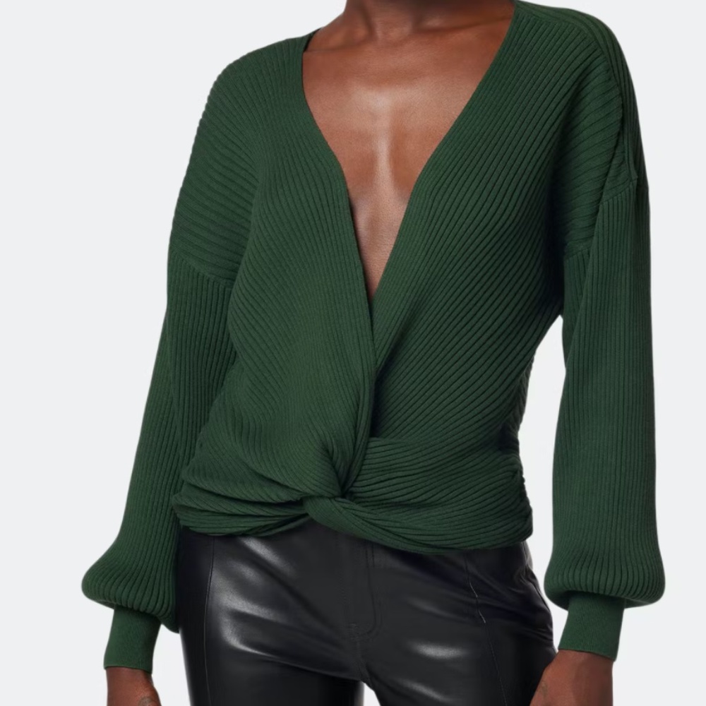 Hudson knot front sweater Green